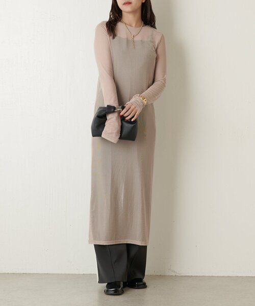 Lui's(ルイス)の「シアーロングワンピース(ワンピース・レディース・ブラック/アイボリー/グレー/ブラウン・FREE)」の12枚目の写真