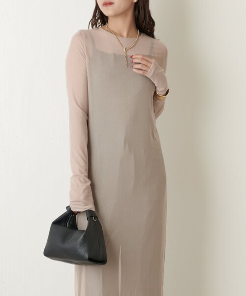 Lui's(ルイス)の「シアーロングワンピース(ワンピース・レディース・ブラック/アイボリー/グレー/ブラウン・FREE)」の13枚目の写真