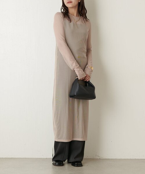 Lui's(ルイス)の「シアーロングワンピース(ワンピース・レディース・ブラック/アイボリー/グレー/ブラウン・FREE)」の14枚目の写真