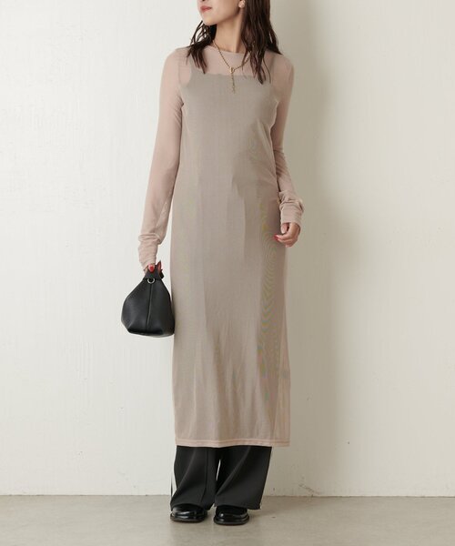 Lui's(ルイス)の「シアーロングワンピース(ワンピース・レディース・ブラック/アイボリー/グレー/ブラウン・FREE)」の15枚目の写真