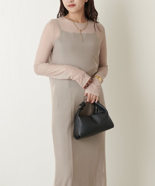 Lui's(ルイス)の「シアーロングワンピース(ワンピース・レディース・ブラック/アイボリー/グレー/ブラウン・FREE)」の2枚目の写真