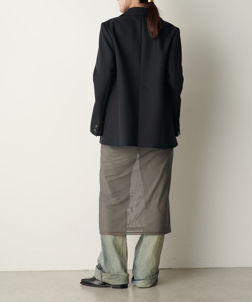 Lui's(ルイス)の「シアーロングワンピース(ワンピース・レディース・ブラック/アイボリー/グレー/ブラウン・FREE)」の7枚目の写真