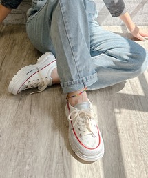 厚底 レースアップ カジュアルスニーカー
