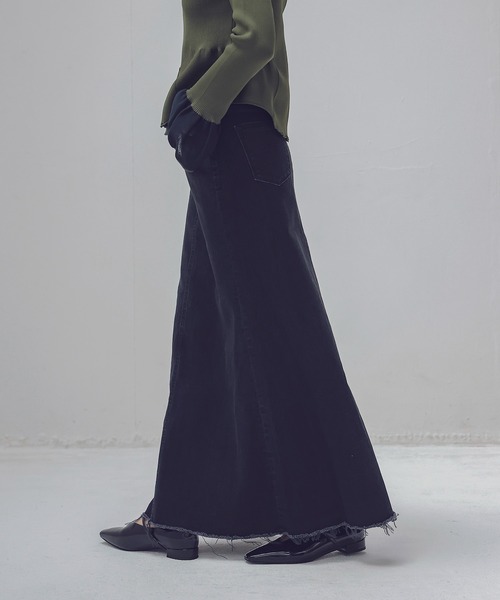 YANUK / Maxi Aline skirt(マキシ丈Aラインスカート)（デニムスカート  