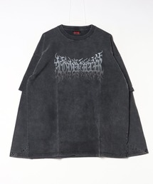 LOVE KILLER | A'GEM/9 × .kom 『LOVE KILLER/ラブ キラー』 Graphic various logo layered Long T/グラフィックレイヤード長袖Tシャツ(Tシャツ/カットソー)