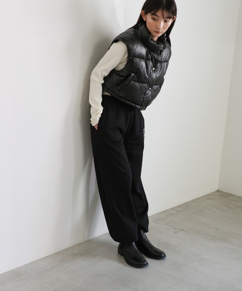 select MOCA(セレクトモカ)の「ロゴスウェットパンツ(スウェットパンツ・レディース・グレー/グレー系その他/ブラック・FREE)」の9枚目の写真