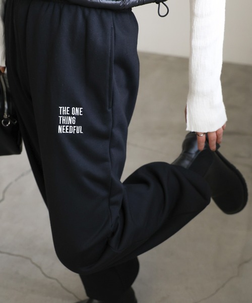 select MOCA(セレクトモカ)の「ロゴスウェットパンツ(スウェットパンツ・レディース・グレー/グレー系その他/ブラック・FREE)」の12枚目の写真