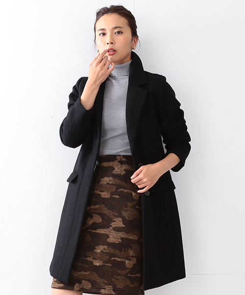 BEAMS LIGHTS Women's(ビームスライツ ウィメンズ)の「BEAMS LIGHTS / HARRIS TWEED チェスターコート(チェスターコート・レディース・グレー/ブラック/その他1・38/36)」の2枚目の写真