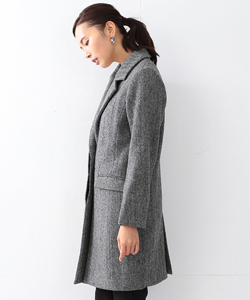 BEAMS LIGHTS Women's(ビームスライツ ウィメンズ)の「BEAMS LIGHTS / HARRIS TWEED チェスターコート(チェスターコート・レディース・グレー/ブラック/その他1・38/36)」の22枚目の写真