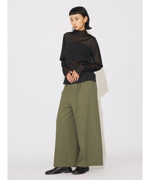 MIDIUMISOLID(ミディウミソリッド)の「MIDIUMISOLID for Ladies ストレートワイドパンツ(その他パンツ・レディース・アイボリー/カーキ/ブラック・FREE)」の22枚目の写真