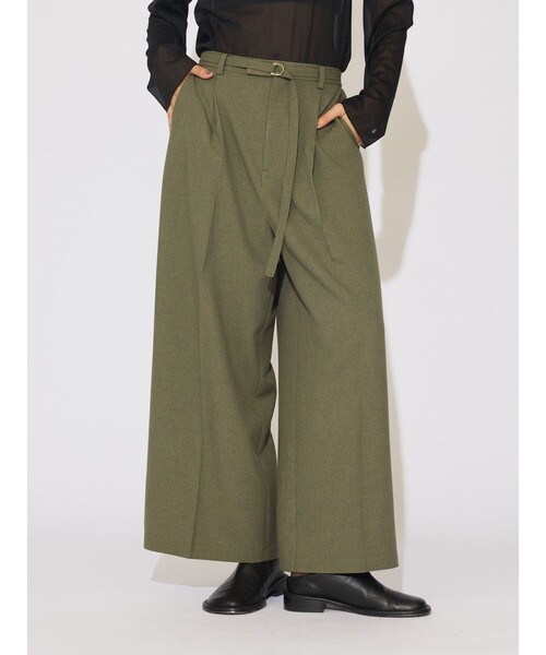 MIDIUMISOLID(ミディウミソリッド)の「MIDIUMISOLID for Ladies ストレートワイドパンツ(その他パンツ・レディース・アイボリー/カーキ/ブラック・FREE)」の19枚目の写真