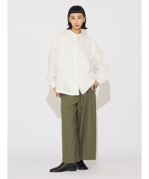 MIDIUMISOLID(ミディウミソリッド)の「MIDIUMISOLID for Ladies ストレートワイドパンツ(その他パンツ・レディース・アイボリー/カーキ/ブラック・FREE)」の16枚目の写真