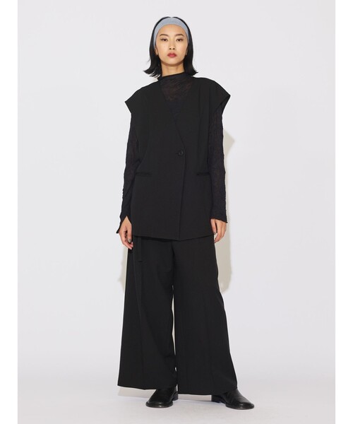 MIDIUMISOLID(ミディウミソリッド)の「MIDIUMISOLID for Ladies ストレートワイドパンツ(その他パンツ・レディース・アイボリー/カーキ/ブラック・FREE)」の12枚目の写真