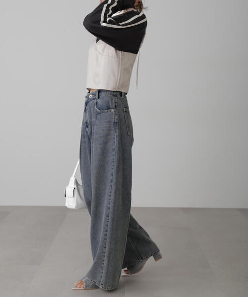 FREE'S MART（フリーズマート）の「◆サイドラインロングTシャツ（Tシャツ/カットソー・レディース・ホワイト系その他/ブラック/ホワイト・FREE）」の19枚目の写真