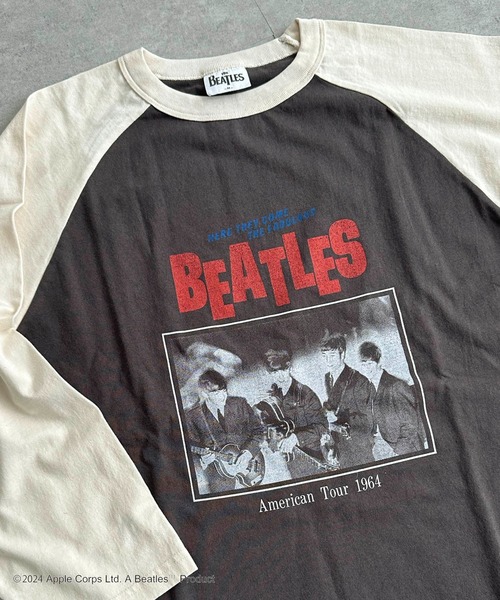 Admiral✖️Beatles コラボシャツ 別注】THE BEATLES ザ ビートルズ ツアーラグランTシャツ,VENCE