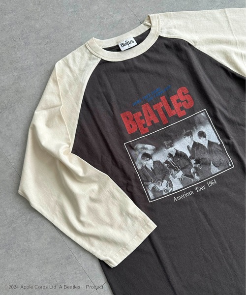 The Beatles（ザビートルズ）の「【別注】THE BEATLES ザ ビートルズ ツアーラグランロンT（Tシャツ/カットソー・メンズ・オフホワイト/チャコール/ネイビー/グレー・M/L/LL）」の12枚目の写真