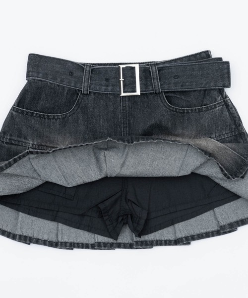 17HR(セブンティーンアワーズ)の「ローウエストプリーツデニムミニスカート(スカート・レディース・ブルー/ブラック・SMALL/MEDIUM)」の16枚目の写真