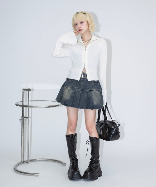 BURBERRY プリーツスカート デニム BURBERRY BLACK LABEL - バーバリーブラックレーベル デニム