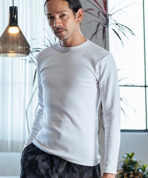CAMBIO(カンビオ)の「mlt4852- ヘビーウエイトフライスCNカットソー(Tシャツ/カットソー・メンズ・ホワイト/ネイビー/グレー/ブラック・S/M/L)」の16枚目の写真
