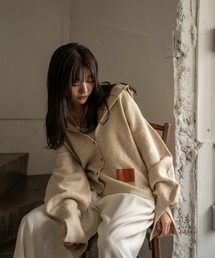mideal | loose knit shirt / ルーズニットシャツ(ニット/セーター)