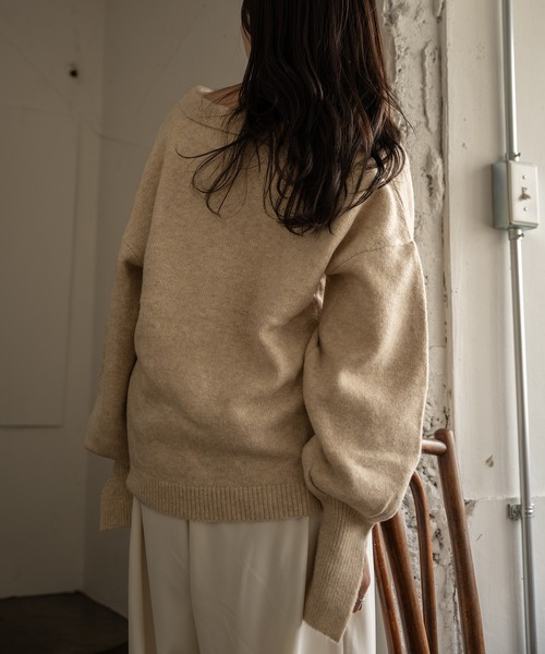 mideal loose knit shirt / ルーズニットシャツ ピンク mideal マイディールルーズニットシャツピンク新品