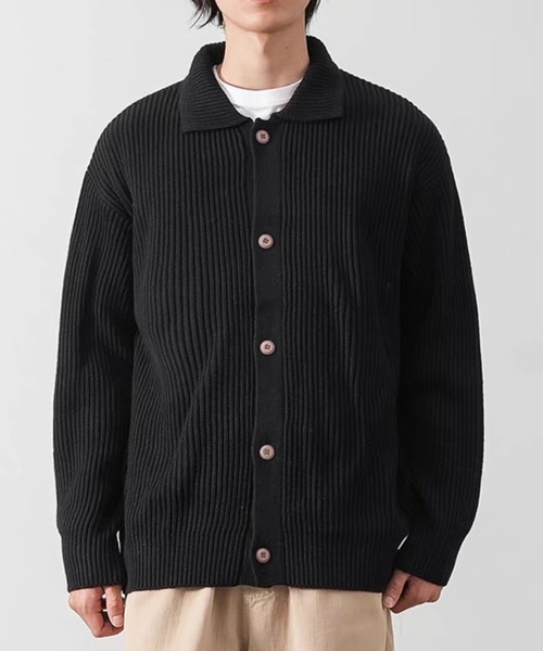 TOBEE(トゥビー)の「【Tobee】シャツ カーディガン/ ニット ポロ ジャケット(ニット/セーター・メンズ・グレー/カーキ/ブラック・SMALL/LARGE/MEDIUM)」の2枚目の写真