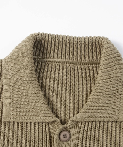 TOBEE(トゥビー)の「【Tobee】シャツ カーディガン/ ニット ポロ ジャケット(ニット/セーター・メンズ・グレー/カーキ/ブラック・SMALL/LARGE/MEDIUM)」の5枚目の写真