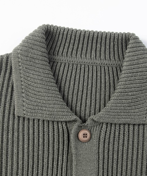 TOBEE(トゥビー)の「【Tobee】シャツ カーディガン/ ニット ポロ ジャケット(ニット/セーター・メンズ・グレー/カーキ/ブラック・SMALL/LARGE/MEDIUM)」の10枚目の写真