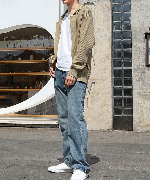 TOBEE(トゥビー)の「【Tobee】シャツ カーディガン/ ニット ポロ ジャケット(ニット/セーター・メンズ・グレー/カーキ/ブラック・SMALL/LARGE/MEDIUM)」の21枚目の写真