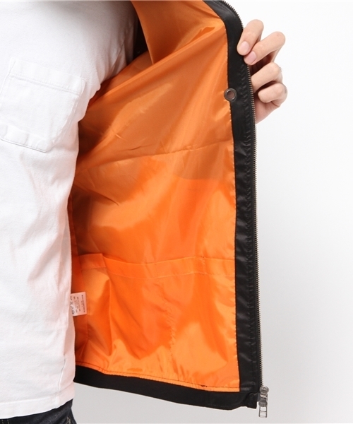 WHO'S WHO gallery(フーズフーギャラリー)の「【GIGGER】ノーカラーMA-1(ブルゾン・メンズ・カーキ/ブラック・LARGE/MEDIUM)」の10枚目の写真