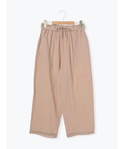 【セール】ストライプとレースのパジャマパンツ（ルームウェア/パジャマ）｜Et grenier by Samansa Mos2（エグルニエバイサマンサモスモス）