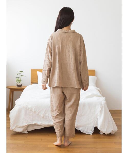 【セール】ストライプとレースのパジャマパンツ（ルームウェア/パジャマ）｜Et grenier by Samansa Mos2（エグルニエバイサマンサモスモス）