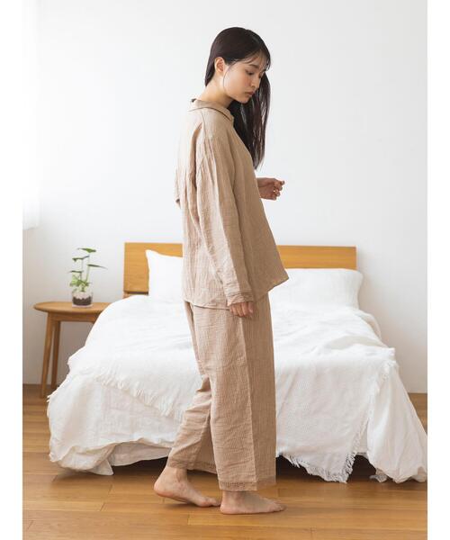 【セール】ストライプとレースのパジャマパンツ（ルームウェア/パジャマ）｜Et grenier by Samansa Mos2（エグルニエバイサマンサモスモス）