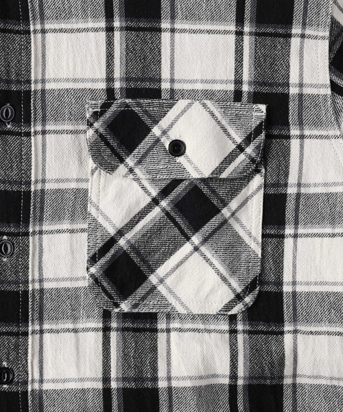 BACK NUMBER(バックナンバー)の「【BACK NUMBER】スラブツイルヘビーネルシャツ(シャツ/ブラウス・メンズ・ブラック/ブラウン/グリーン・XL/S/M/L)」の5枚目の写真