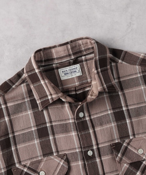 BACK NUMBER(バックナンバー)の「【BACK NUMBER】スラブツイルヘビーネルシャツ(シャツ/ブラウス・メンズ・ブラック/ブラウン/グリーン・XL/S/M/L)」の9枚目の写真