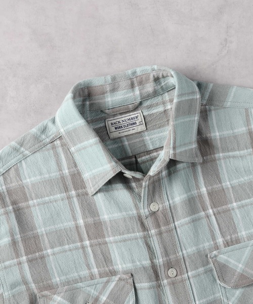 BACK NUMBER(バックナンバー)の「【BACK NUMBER】スラブツイルヘビーネルシャツ(シャツ/ブラウス・メンズ・ブラック/ブラウン/グリーン・XL/S/M/L)」の10枚目の写真