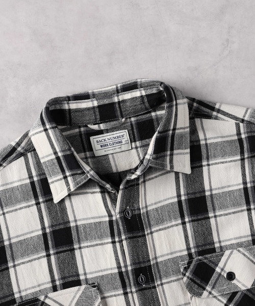 BACK NUMBER(バックナンバー)の「【BACK NUMBER】スラブツイルヘビーネルシャツ(シャツ/ブラウス・メンズ・ブラック/ブラウン/グリーン・XL/S/M/L)」の4枚目の写真