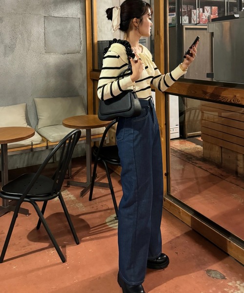 INTER FACTORY(インターファクトリー)の「honoka - ギャザーハンドルフラップバッグ - made in INTER FACTORY(ハンドバッグ・レディース・ブラック/ブラウン・FREE)」の5枚目の写真