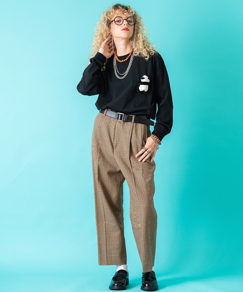 ankoROCK（アンコロック）の「TEDDY ankoROCK ロングTシャツ / メンズ レディース ユニセックス 長袖 ロンT カットソー ロングスリーブ ルーズシルエット ワンポイント（Tシャツ/カットソー・メンズ・オートミール/ホワイト/ブラック・XL/L/M/S）」の20枚目の写真