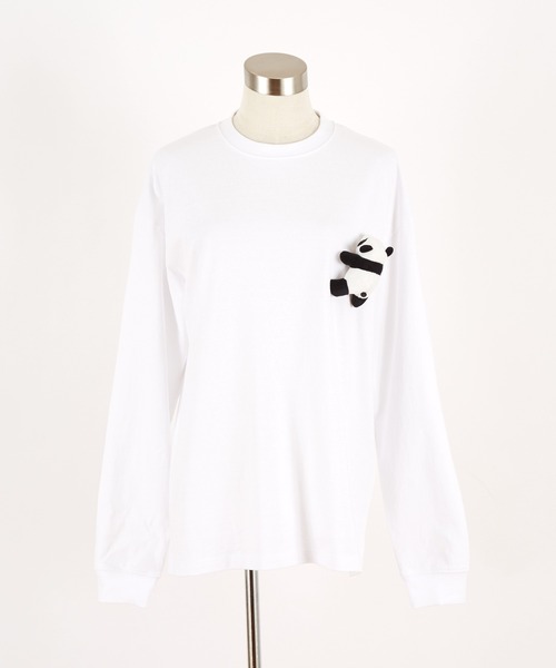 ankoROCK（アンコロック）の「TEDDY ankoROCK ロングTシャツ / メンズ レディース ユニセックス 長袖 ロンT カットソー ロングスリーブ ルーズシルエット ワンポイント（Tシャツ/カットソー・メンズ・オートミール/ホワイト/ブラック・XL/L/M/S）」の10枚目の写真