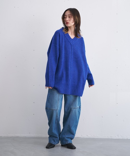 ボーイズライクVネックニット（ニット/セーター）｜nearness