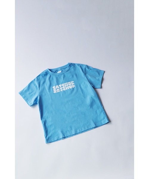 Catchup(ケチャップ)の「【Catchup】CatchupプリントTシャツ(大人サイズ)(Tシャツ/カットソー・レディース・サックスブルー/ピンク/グリーン/パープル・S/M/XL/XXL/L)」の1枚目の写真