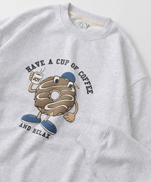 make a ray!（メイク ア レイ！）の「MOGMOG フードキャラクターイラスト BIGプリントデザイン オーバーサイズ クルーネックスウェット/裏毛トレーナー（スウェット・メンズ）」