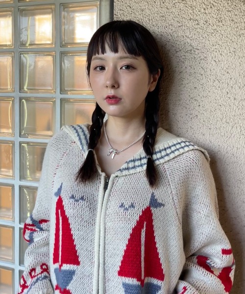 poiregnee（ポワニェ）の「［select］パールライクリボンネックレス（ネックレス・レディース・ホワイト系1/ホワイト系2・FREE）」の3枚目の写真