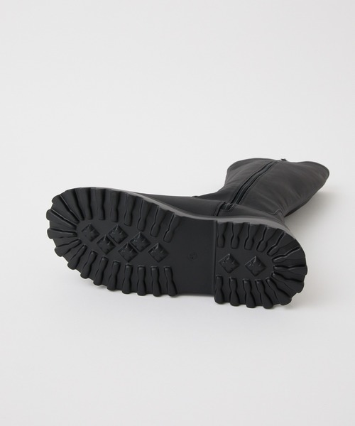 one after another NICE CLAUP（ワンアフターアナザーナイスクラップ）の「タンクソールロングブーツ（ブーツ・レディース・ダークブラウン/ブラック・S/M/L）」の13枚目の写真