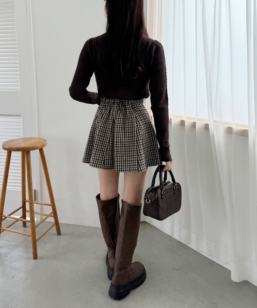 one after another NICE CLAUP（ワンアフターアナザーナイスクラップ）の「タンクソールロングブーツ（ブーツ・レディース・ダークブラウン/ブラック・S/M/L）」の16枚目の写真