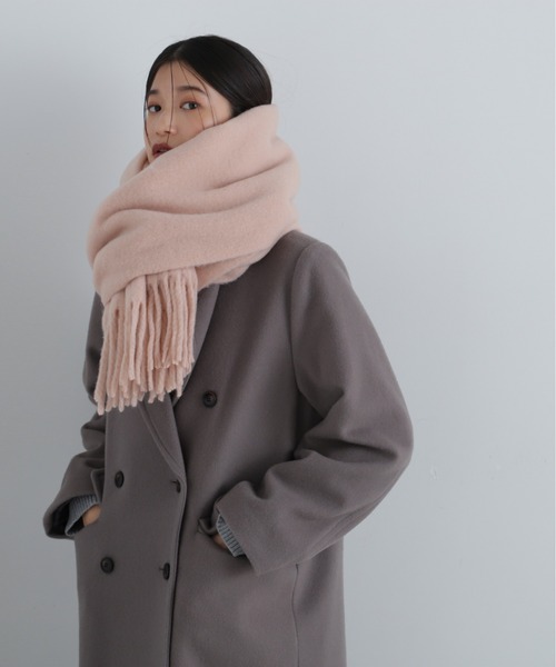 N.（N. Natural Beauty Basic）（エヌエヌナチュラルビューティーベーシック）の「◆フリンジストール（ストール/ショール・レディース・ピンク/オフホワイト/ブルー・ﾌﾘ-）」の12枚目の写真