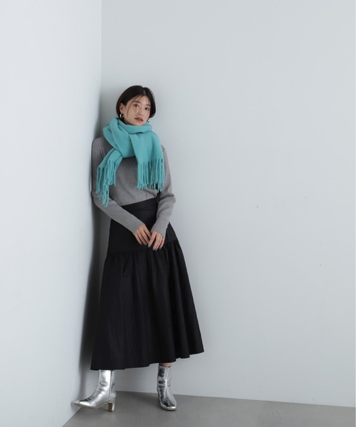 N.（N. Natural Beauty Basic）（エヌエヌナチュラルビューティーベーシック）の「◆フリンジストール（ストール/ショール・レディース・ピンク/オフホワイト/ブルー・ﾌﾘ-）」の8枚目の写真