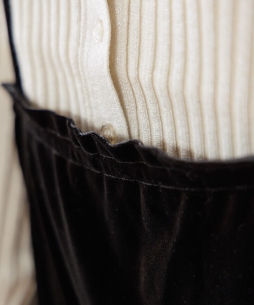 【セール】2wayベロアロンパース（つなぎ/オールインワン）｜flower（フラワー）