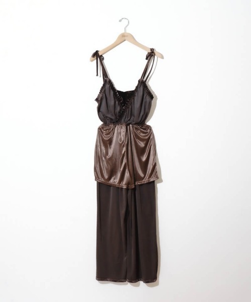 【セール】2wayベロアロンパース（つなぎ/オールインワン）｜flower（フラワー）